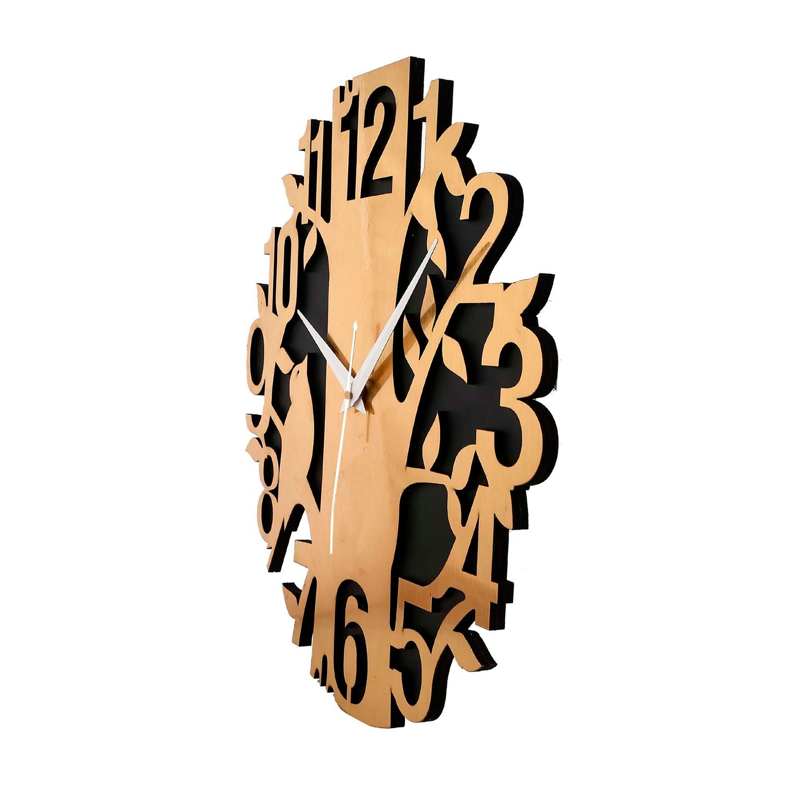 Wooden Silent Non-Ticking Wall Clock for Home Stylish Latest Designer Wall Clock for Home Living Room Bedroom Office Hall - Image 3